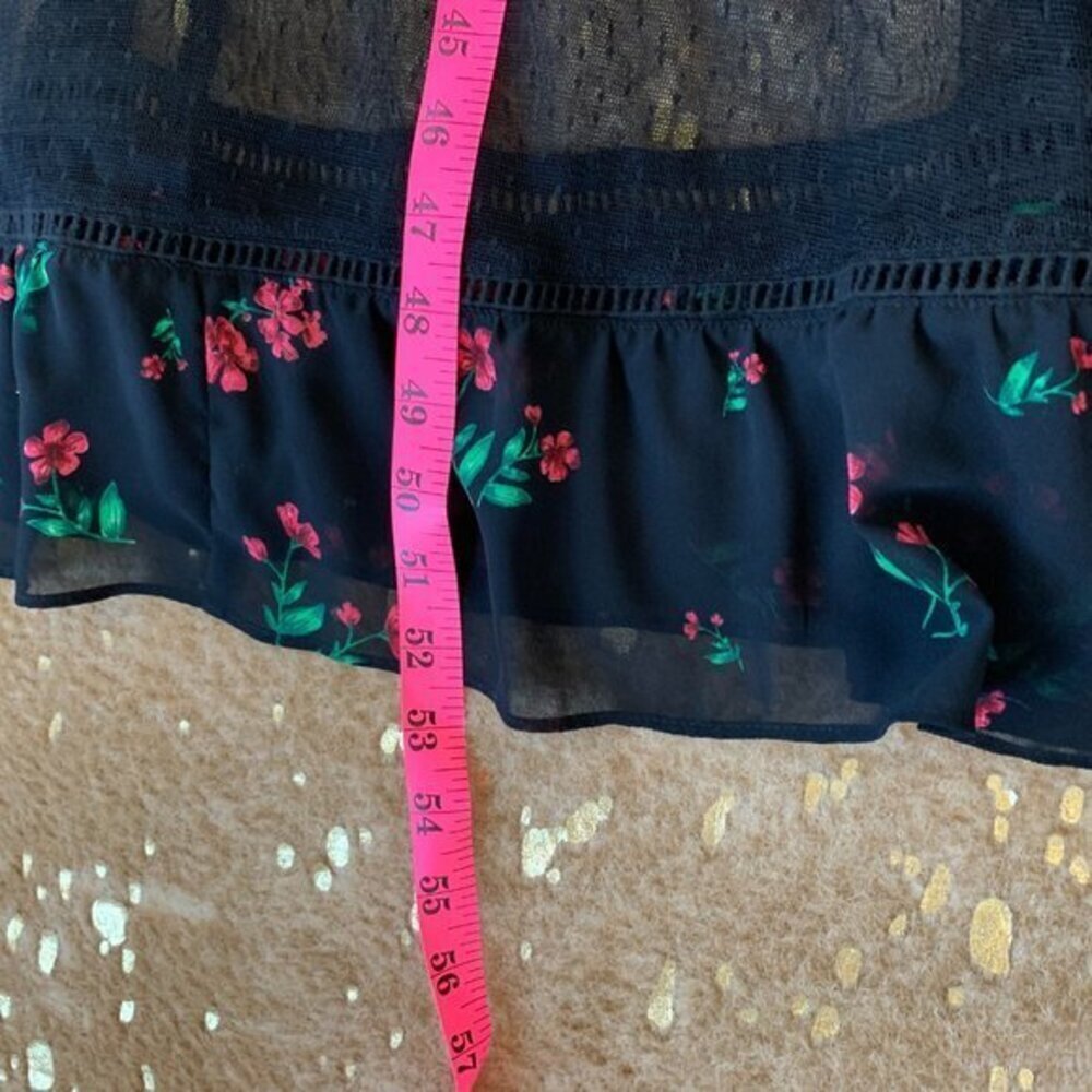 Express Tiered Floral Floor Length Dress - Picture 9 of 11